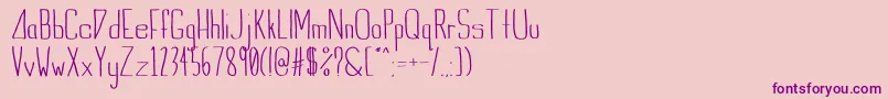 IndieSummerunfilled Font – Purple Fonts on Pink Background