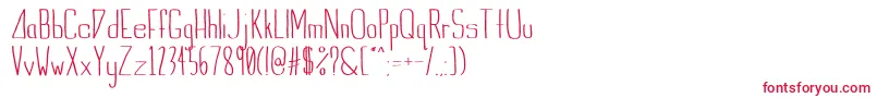 IndieSummerunfilled Font – Red Fonts on White Background