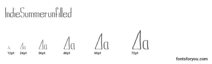 Tamaños de fuente IndieSummerunfilled