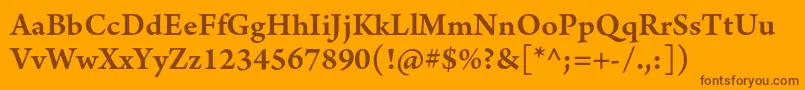 ArnoproSmbdsmtext Font – Brown Fonts on Orange Background