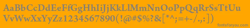 ArnoproSmbdsmtext Font – Gray Fonts on Orange Background