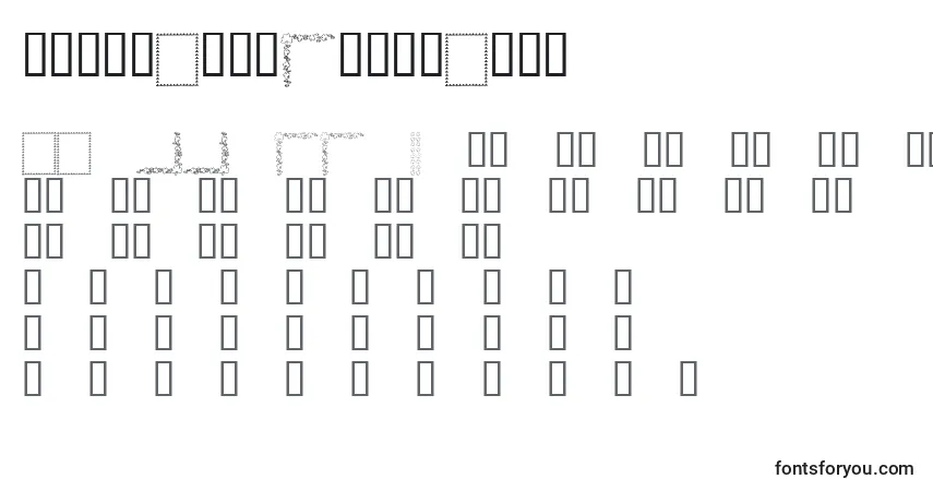 Schriftart KrStPatricksFrames – Alphabet, Zahlen, spezielle Symbole
