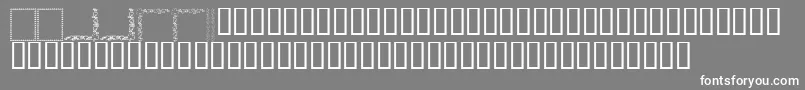 フォントKrStPatricksFrames – 灰色の背景に白い文字