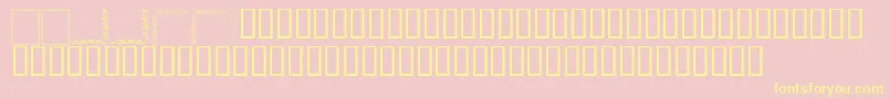 KrStPatricksFrames Font – Yellow Fonts on Pink Background