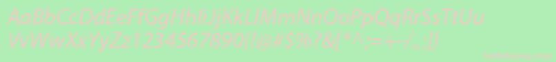 MyriadproIt Font – Pink Fonts on Green Background