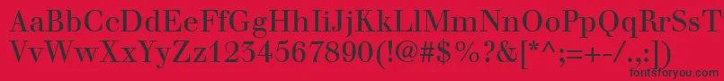 WalbaumLtRoman Font – Black Fonts on Red Background