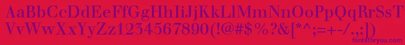 WalbaumLtRoman Font – Purple Fonts on Red Background