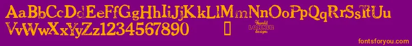 CheltpressTrial Font – Orange Fonts on Purple Background