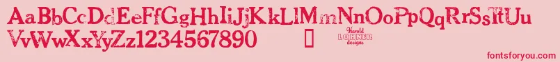 CheltpressTrial Font – Red Fonts on Pink Background