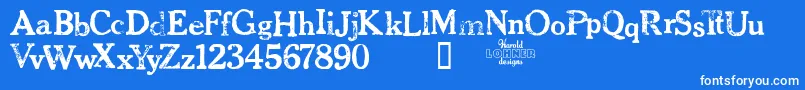 CheltpressTrial Font – White Fonts on Blue Background