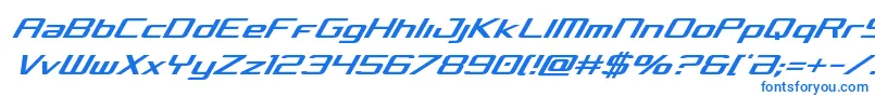 フォントConcieliancondital – 白い背景に青い文字