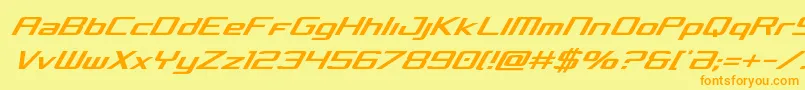 Concieliancondital Font – Orange Fonts on Yellow Background