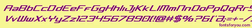 Concieliancondital Font – Purple Fonts on Yellow Background