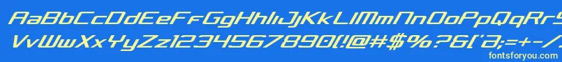 Concieliancondital Font – Yellow Fonts on Blue Background