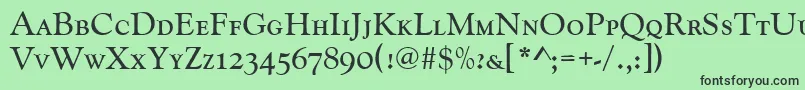 Goudycatsctreg Font – Black Fonts on Green Background