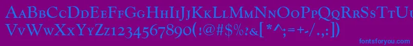 Goudycatsctreg Font – Blue Fonts on Purple Background