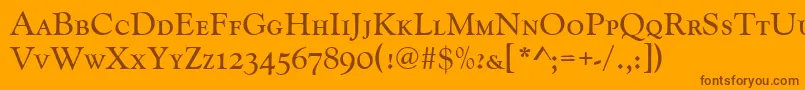 Goudycatsctreg Font – Brown Fonts on Orange Background