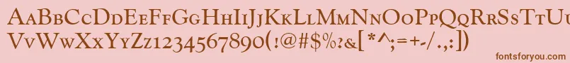 Goudycatsctreg Font – Brown Fonts on Pink Background