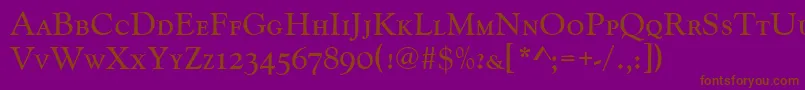 Goudycatsctreg Font – Brown Fonts on Purple Background