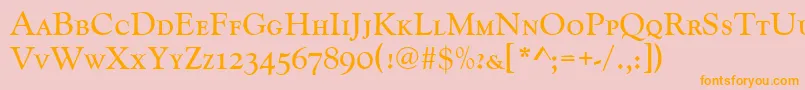 Goudycatsctreg Font – Orange Fonts on Pink Background