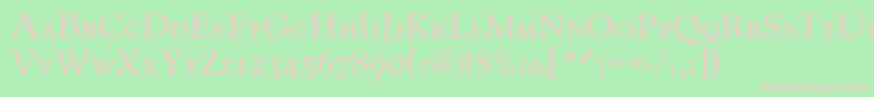 Goudycatsctreg Font – Pink Fonts on Green Background