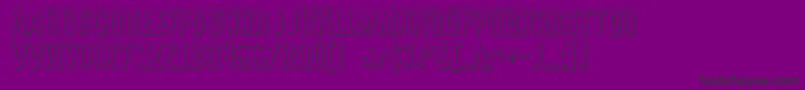 Police TussleOutline – polices noires sur fond violet