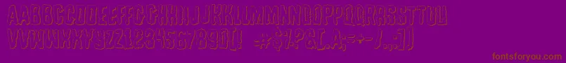 TussleOutline Font – Brown Fonts on Purple Background