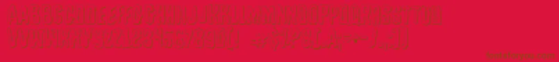 Czcionka TussleOutline – brązowe czcionki na czerwonym tle
