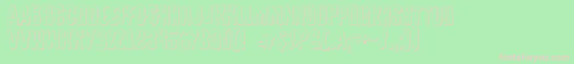 フォントTussleOutline – 緑の背景にピンクのフォント