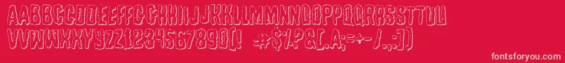 TussleOutline Font – Pink Fonts on Red Background