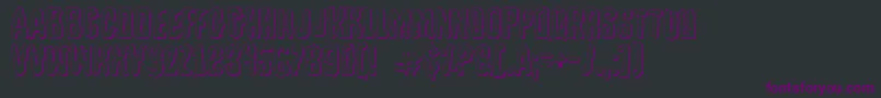 TussleOutline Font – Purple Fonts on Black Background