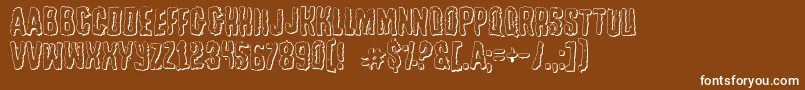 TussleOutline Font – White Fonts on Brown Background