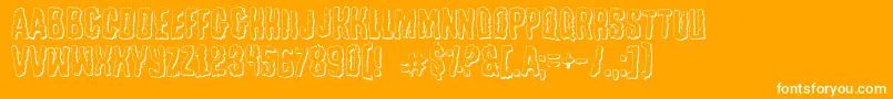 TussleOutline Font – White Fonts on Orange Background