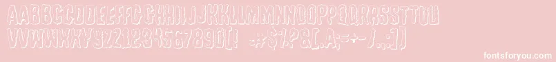 フォントTussleOutline – ピンクの背景に白い文字