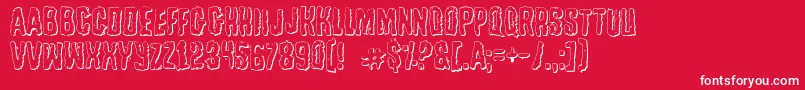 TussleOutline Font – White Fonts on Red Background