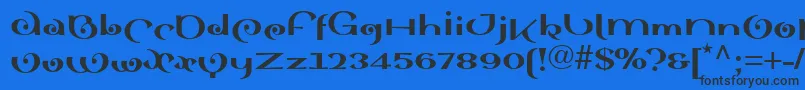 Sinahblackll Font – Black Fonts on Blue Background