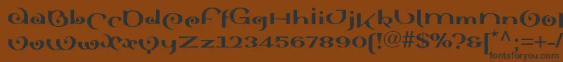 Sinahblackll Font – Black Fonts on Brown Background
