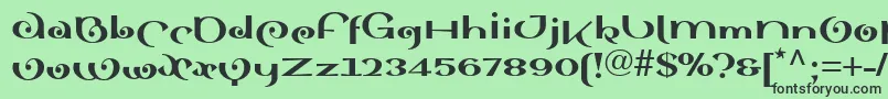 Sinahblackll Font – Black Fonts on Green Background