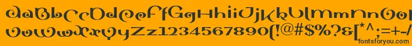 Sinahblackll Font – Black Fonts on Orange Background