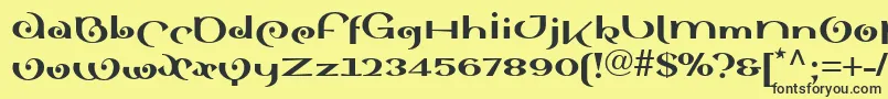 Sinahblackll Font – Black Fonts on Yellow Background