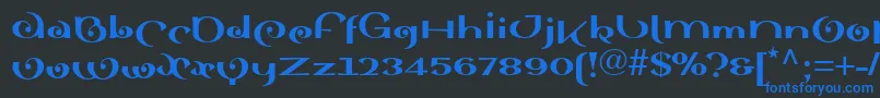 Sinahblackll Font – Blue Fonts on Black Background