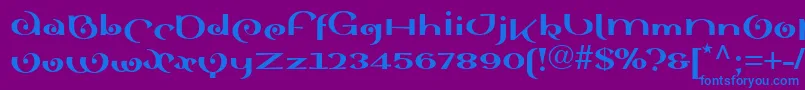Sinahblackll Font – Blue Fonts on Purple Background