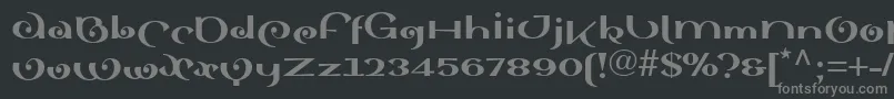 Sinahblackll Font – Gray Fonts on Black Background