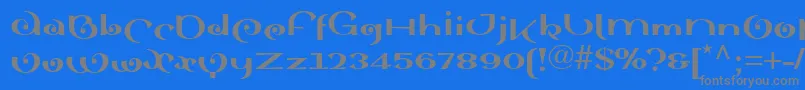 Sinahblackll Font – Gray Fonts on Blue Background