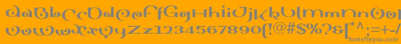 Sinahblackll Font – Gray Fonts on Orange Background