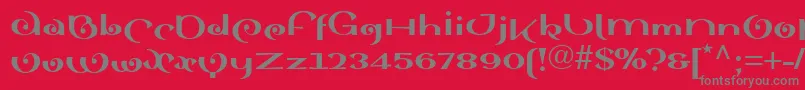 Sinahblackll-Schriftart – Graue Schriften auf rotem Hintergrund