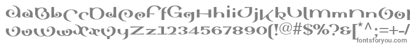 フォントSinahblackll – 白い背景に灰色の文字