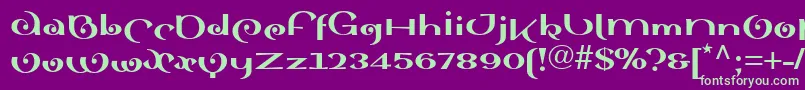 Sinahblackll Font – Green Fonts on Purple Background