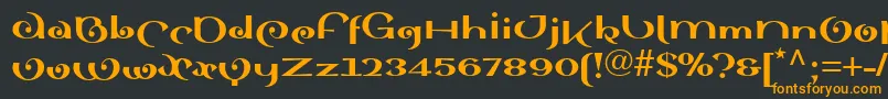 Sinahblackll Font – Orange Fonts on Black Background