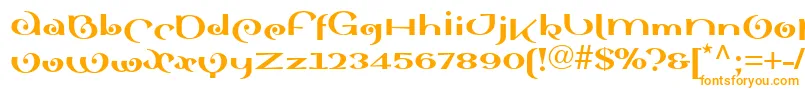 Sinahblackll Font – Orange Fonts on White Background